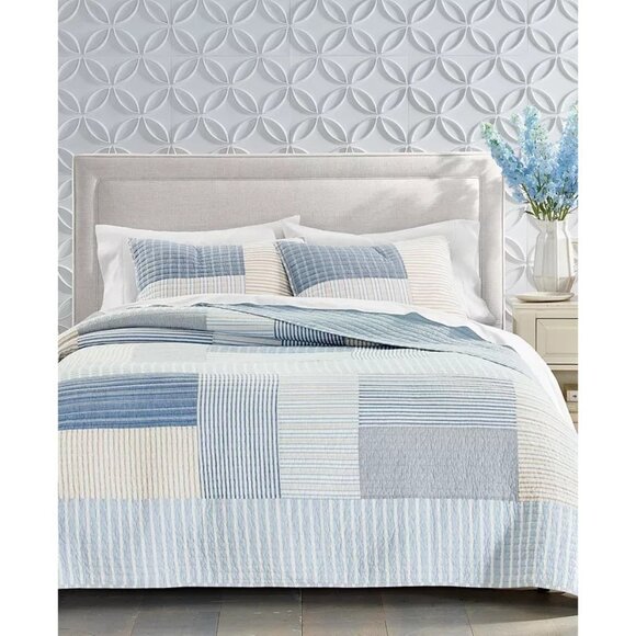 Charter Club Seaside Patchwork Quilt Set Full Queen New MSRP $335 - Picture 1 of 4